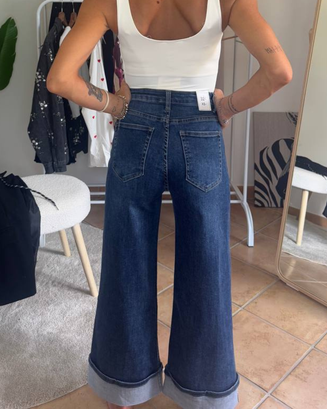 Jeans con risvolto Mika