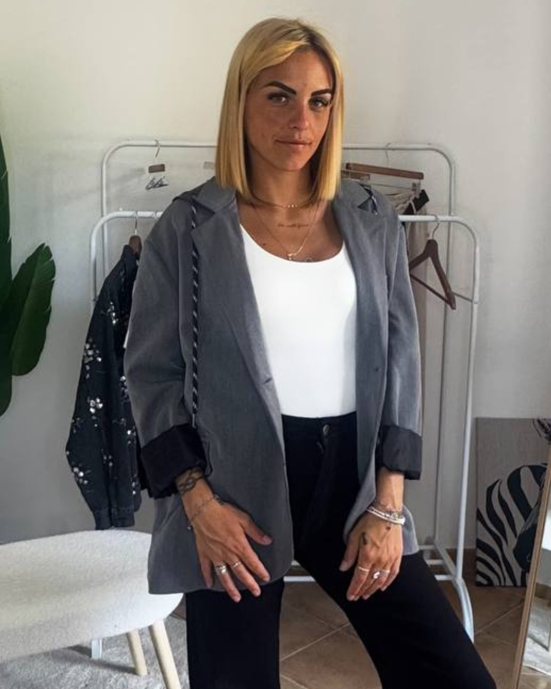 Blazer con cappuccio Iconic