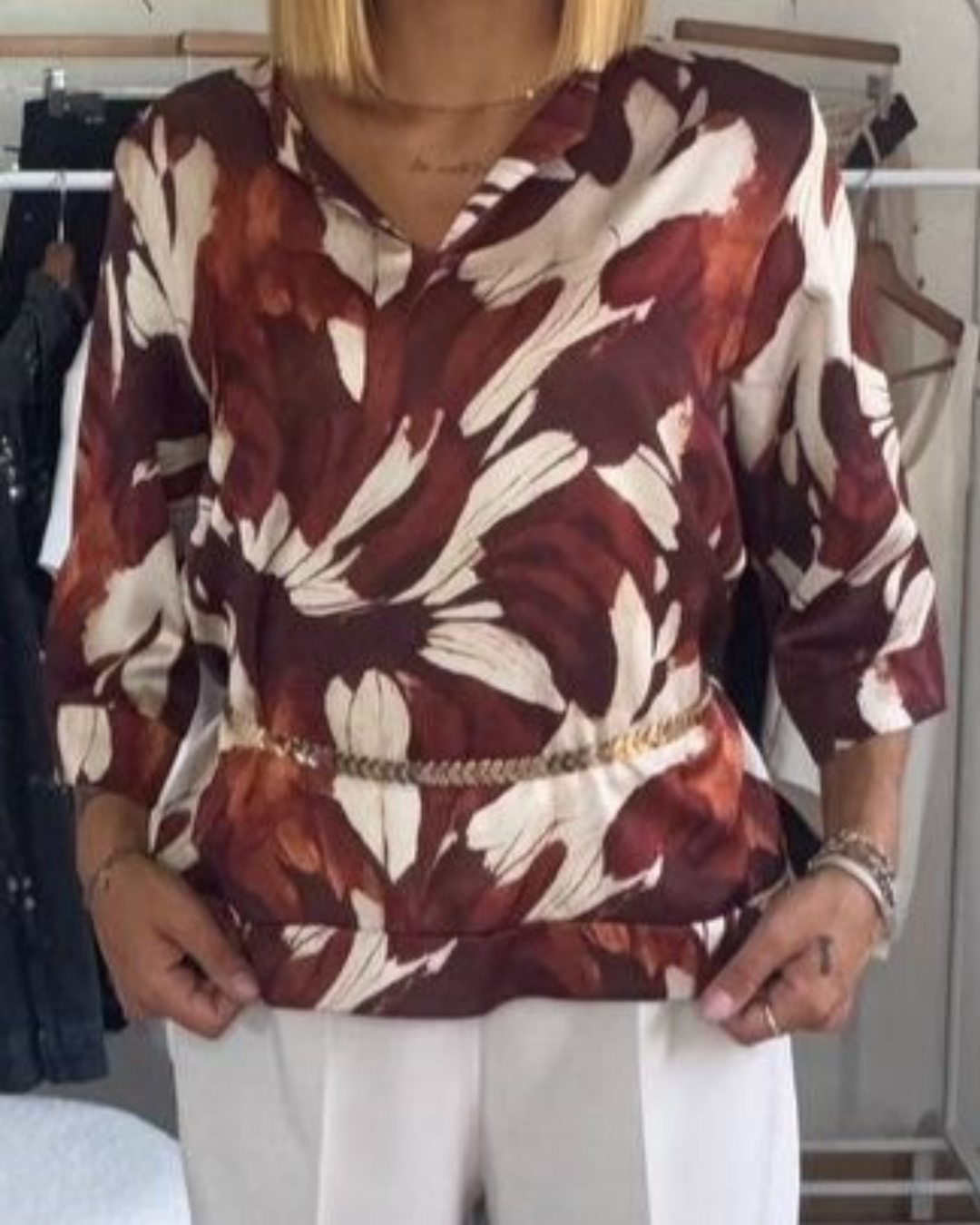 Blusa con cinta Dalia