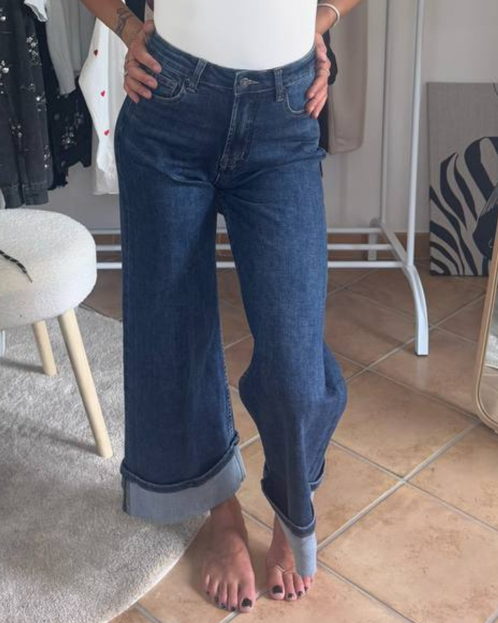 Jeans con risvolto Mika