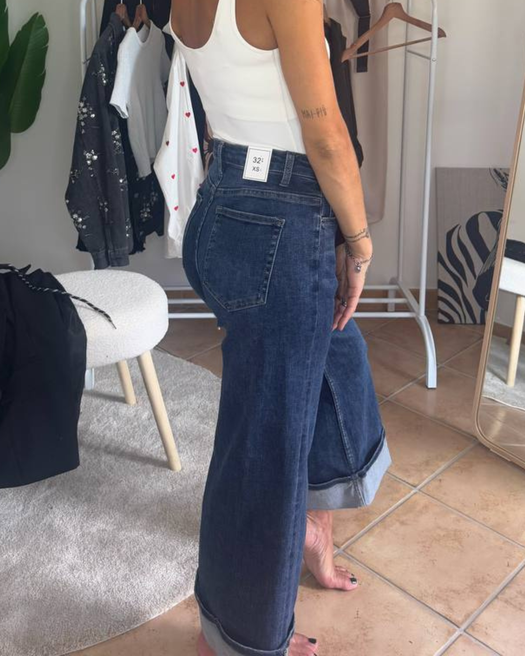 Jeans con risvolto Mika